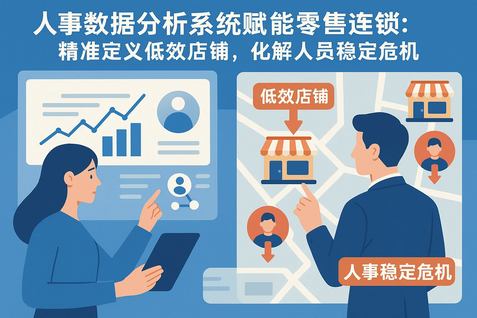 人事数据分析系统赋能零售连锁：精准定义低效店铺，化解人员稳定危机