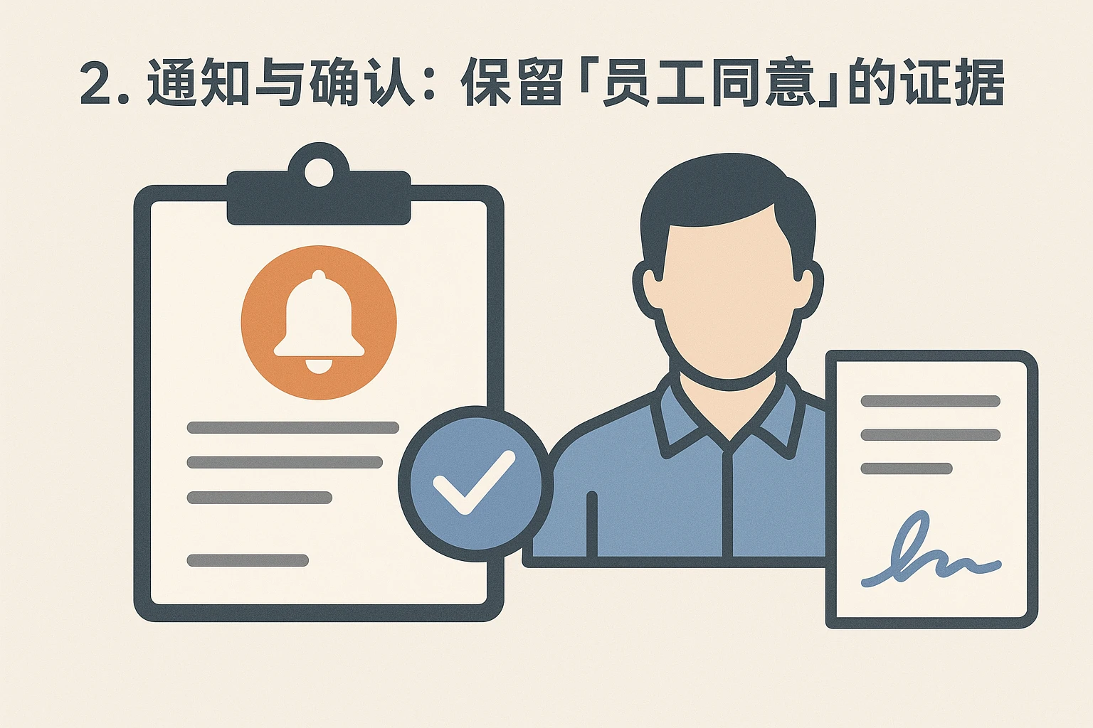 2. 通知与确认：保留“员工同意”的证据