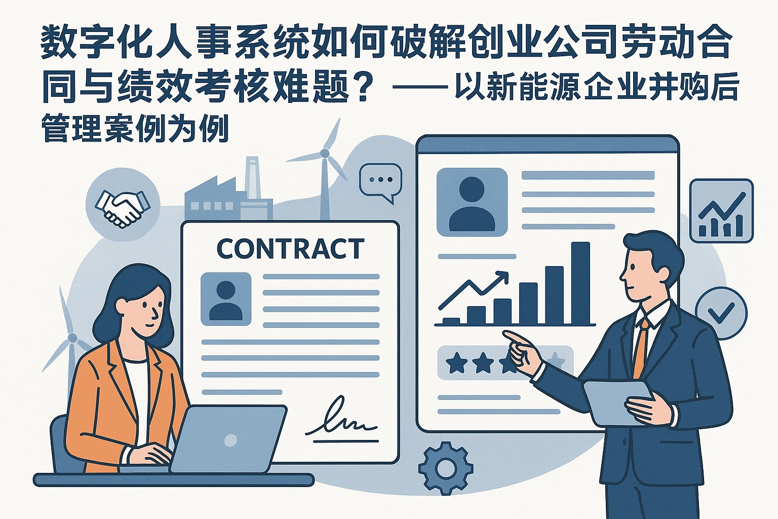 数字化人事系统如何破解创业公司劳动合同与绩效考核难题？——以新能源企业并购后管理案例为例