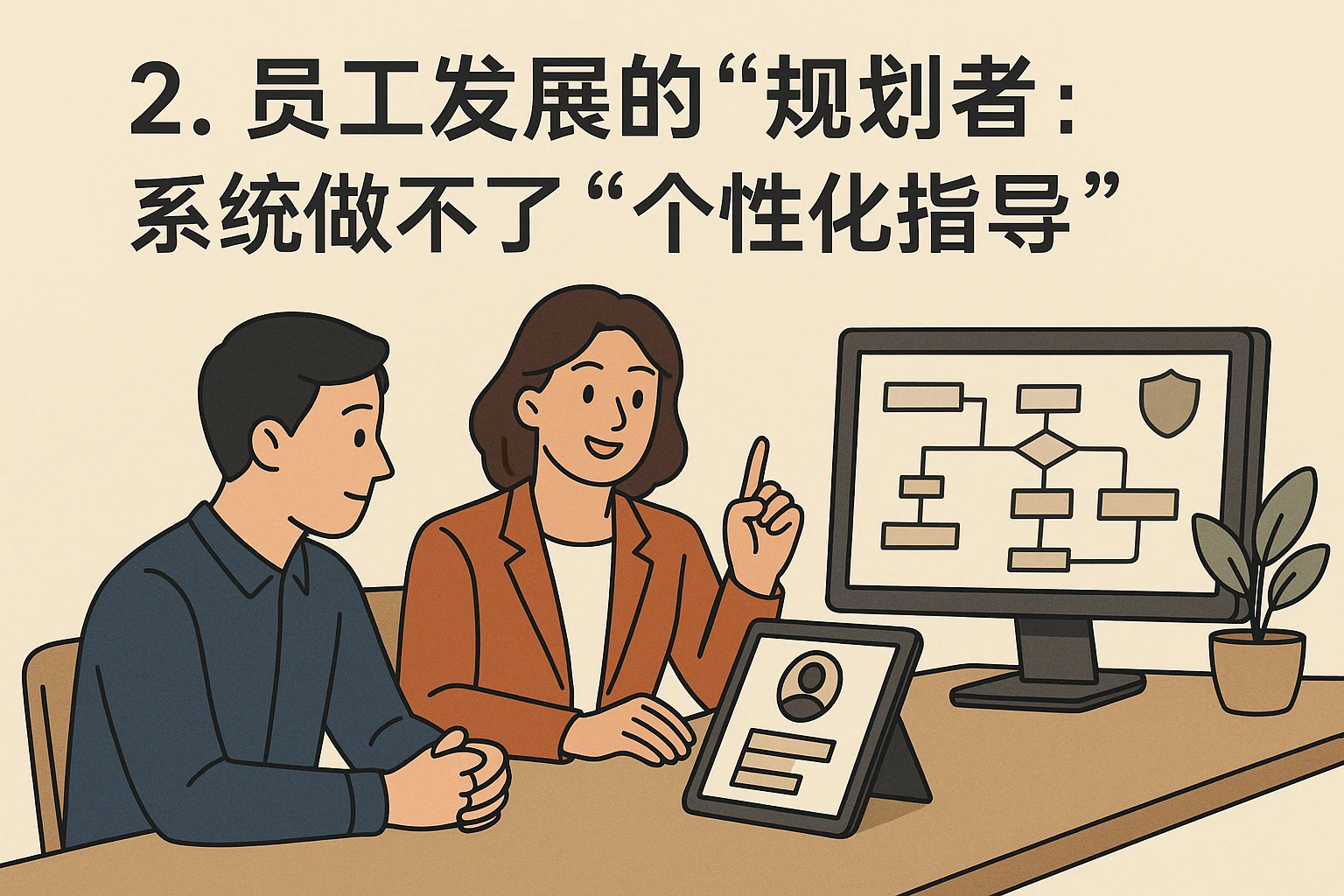 2. 员工发展的“规划者”：系统做不了“个性化指导”