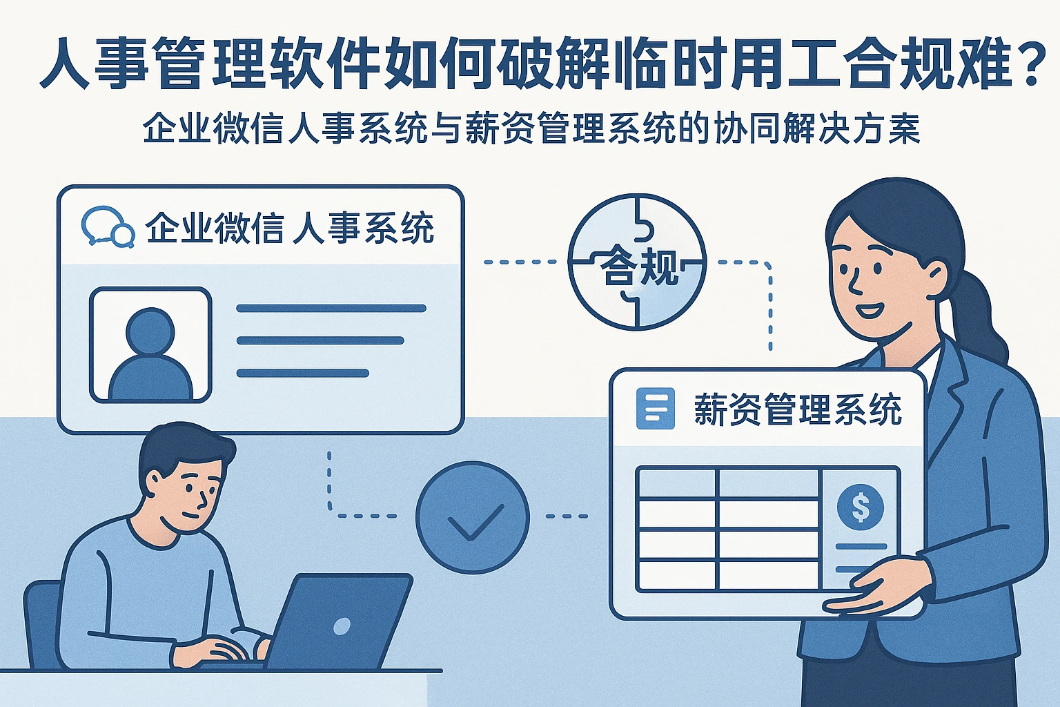 人事管理软件如何破解临时用工合规难题？企业微信人事系统与薪资管理系统的协同解决方案