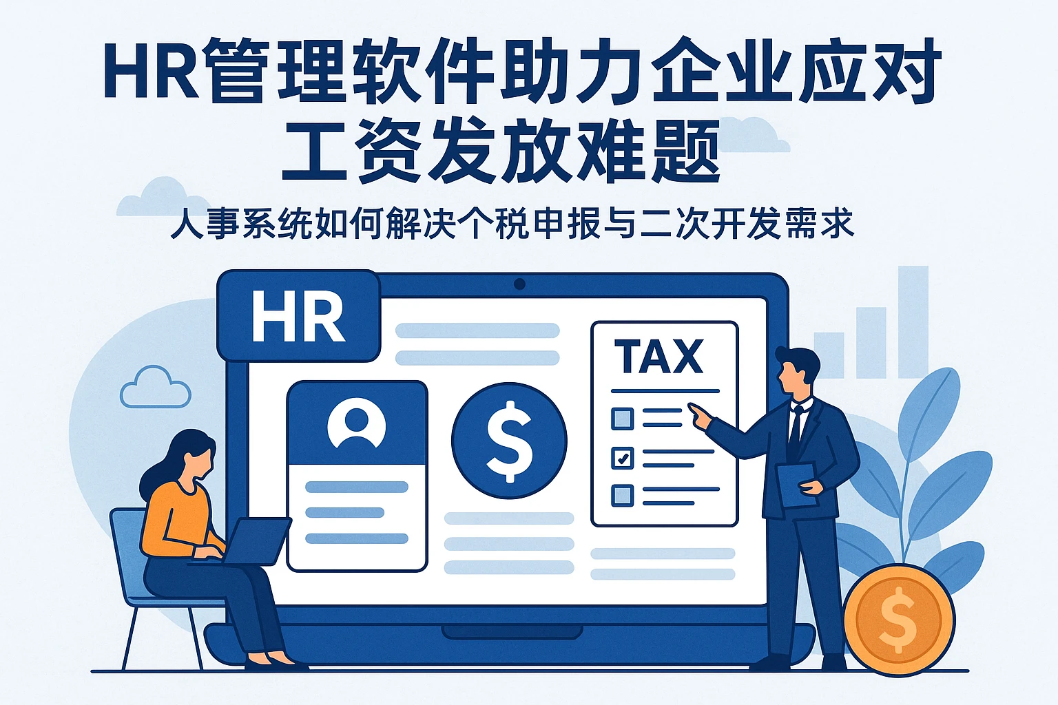 HR管理软件助力企业应对工资发放难题：人事系统如何解决个税申报与二次开发需求