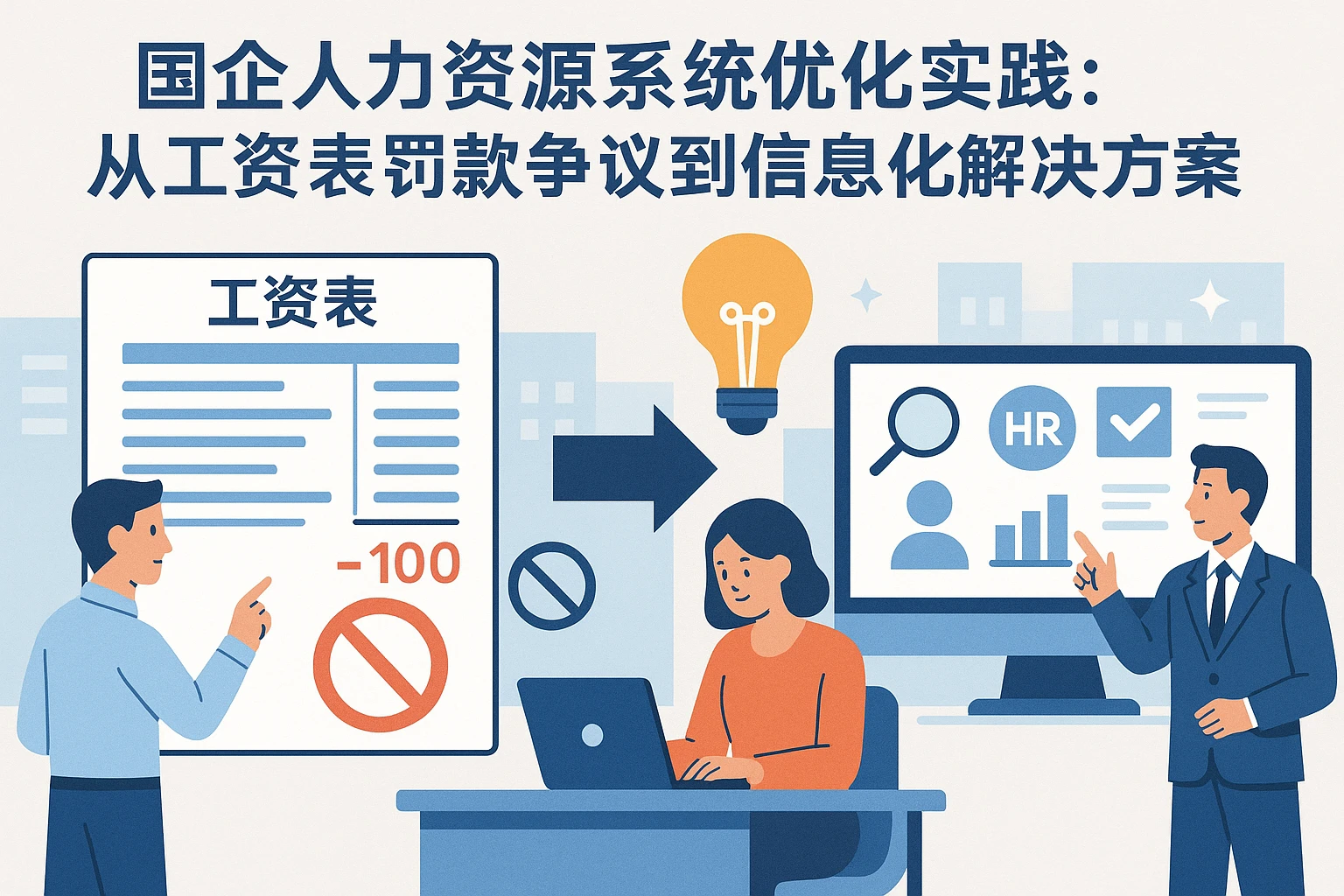 国企人力资源系统优化实践：从工资表罚款争议到信息化解决方案