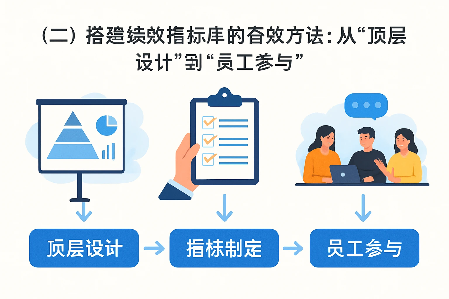（二）搭建绩效指标库的有效方法：从“顶层设计”到“员工参与”