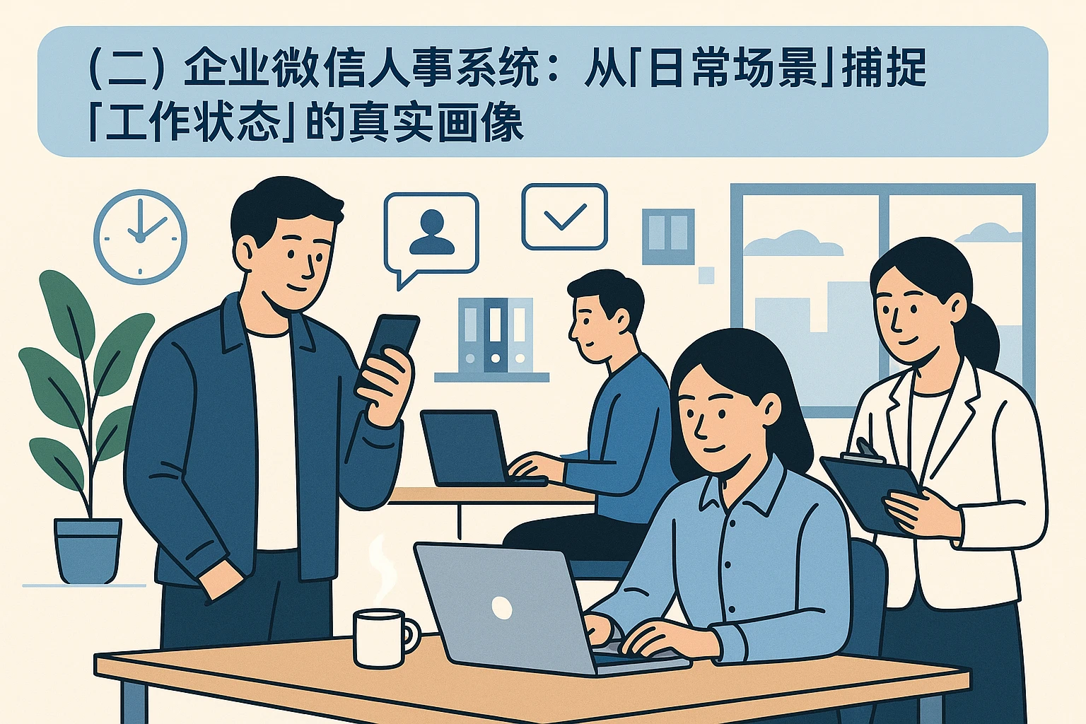 （二）企业微信人事系统：从“日常场景”捕捉“工作状态”的真实画像