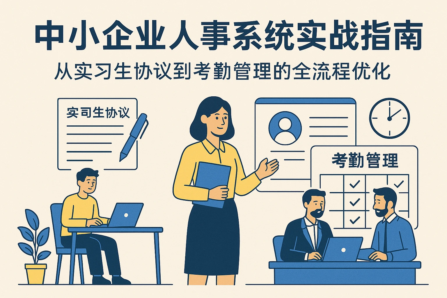 中小企业人事系统实战指南：从实习生协议到考勤管理的全流程优化