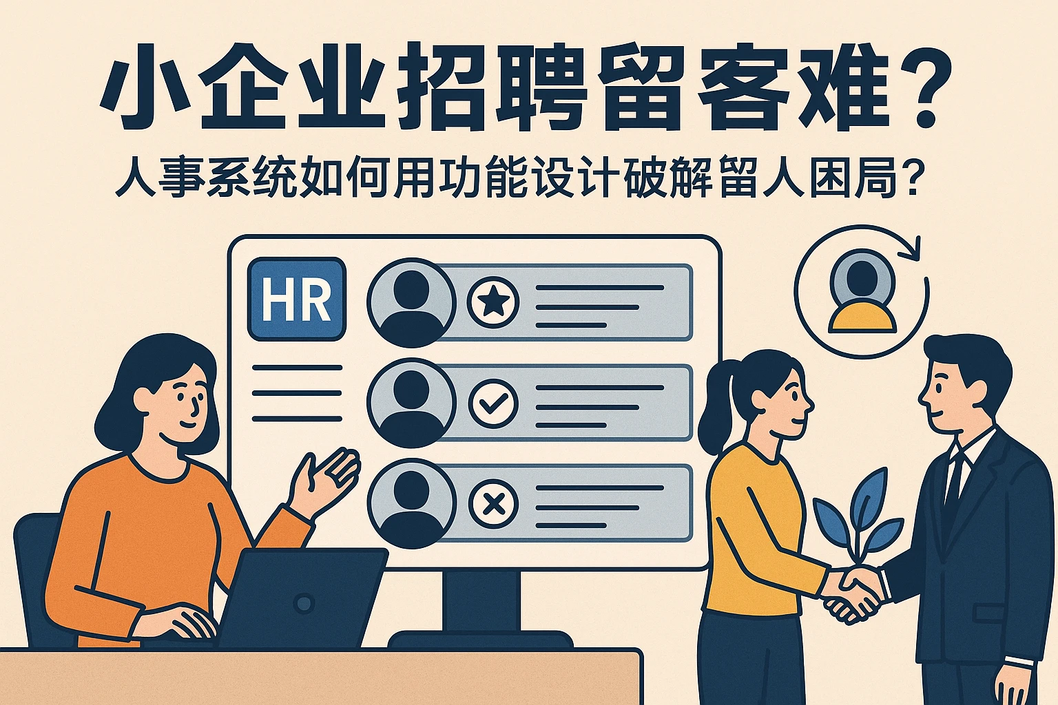 小企业招聘留客难？人事系统如何用功能设计破解留人困局？