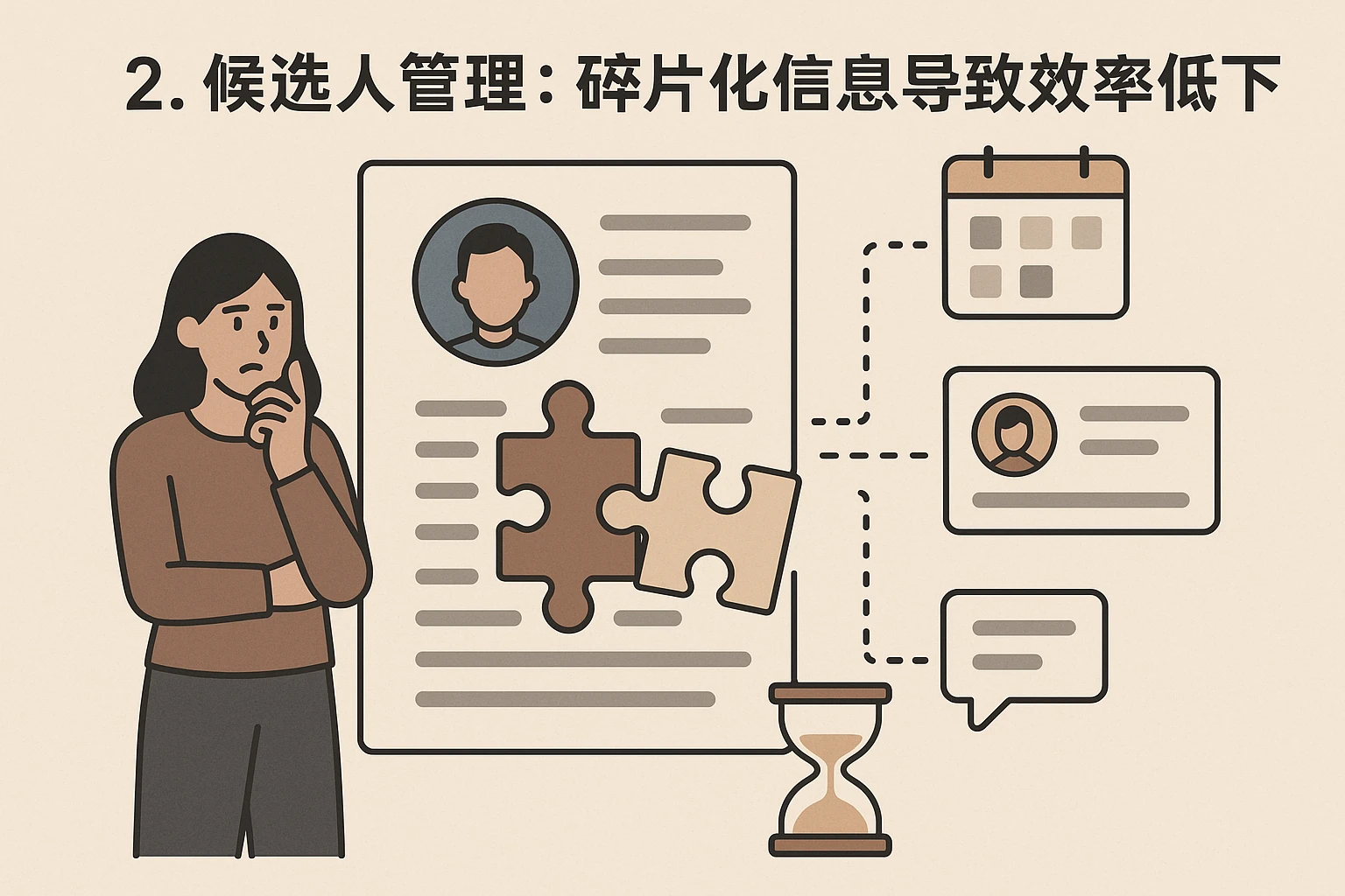 2. 候选人管理：碎片化信息导致效率低下