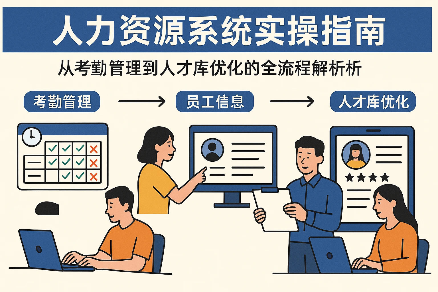 人力资源系统实操指南：从考勤管理到人才库优化的全流程解析