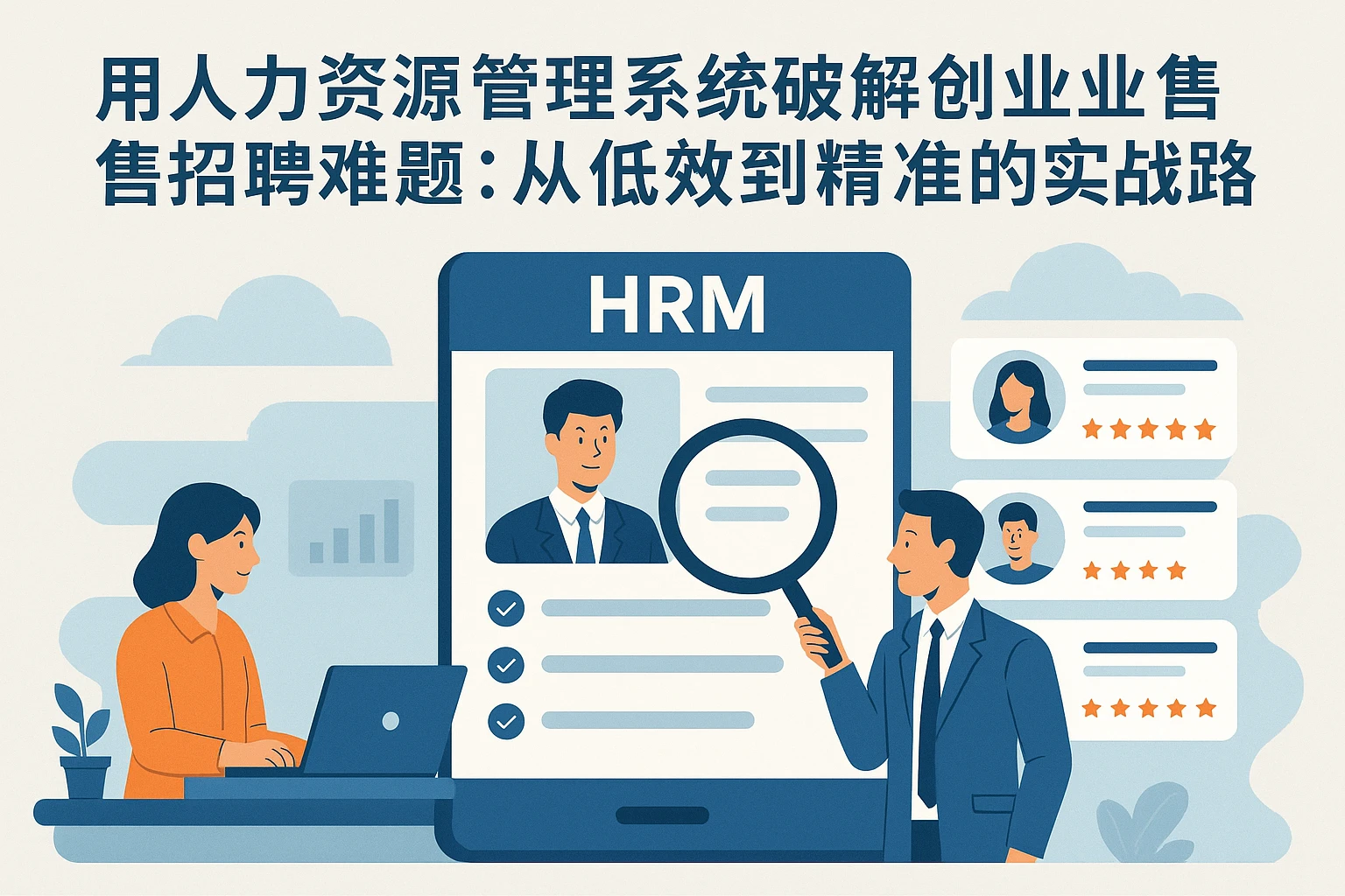 用人力资源管理系统破解初创企业销售招聘难题：从低效到精准的实战路径