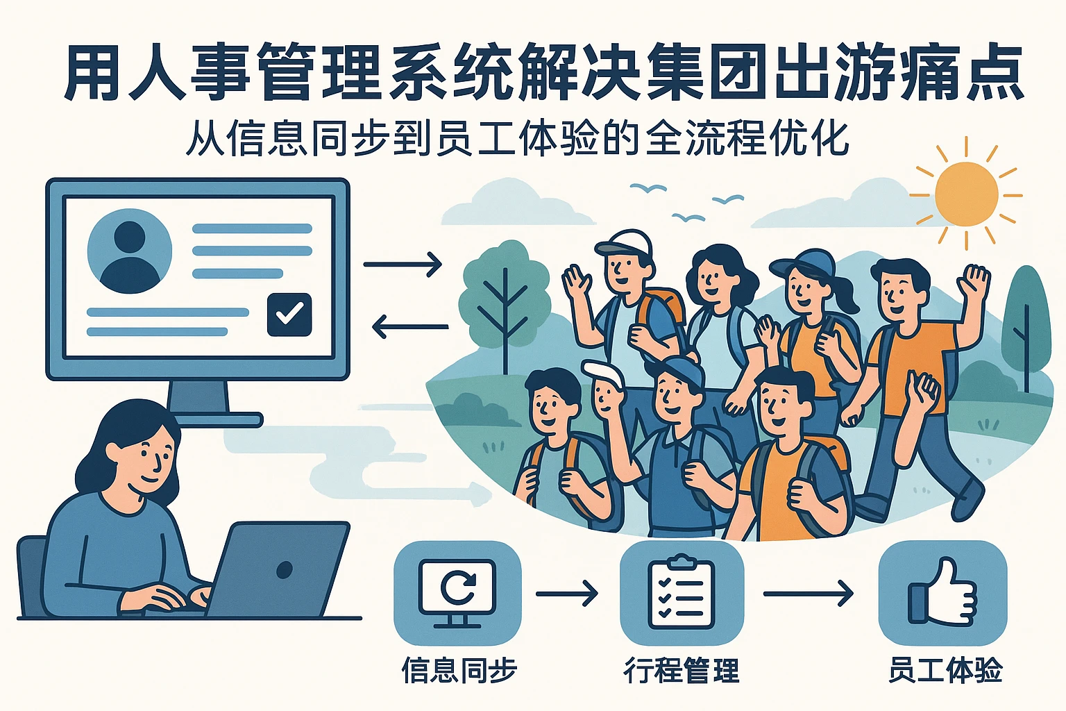 用人事管理系统解决集团出游痛点：从信息同步到员工体验的全流程优化
