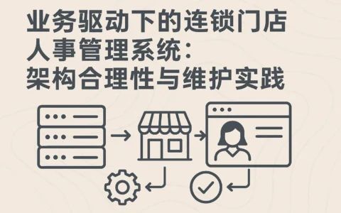 业务驱动下的连锁门店人事管理系统:架构合理性与维护实践