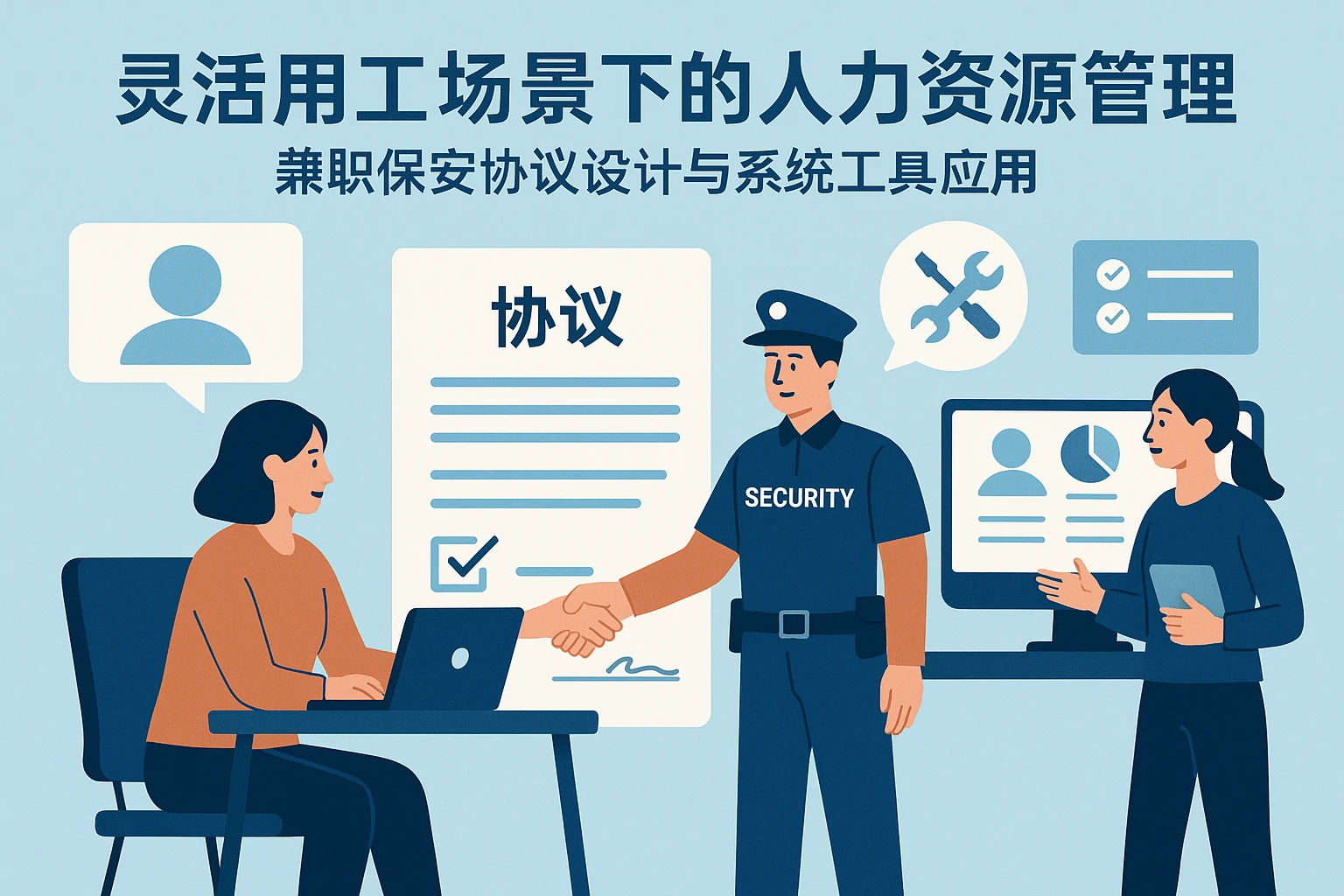 灵活用工场景下的人力资源管理：兼职保安协议设计与系统工具应用