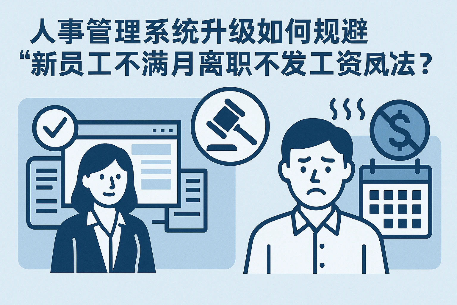 人事管理系统升级如何规避“新员工不满月离职不发工资”法律风险？