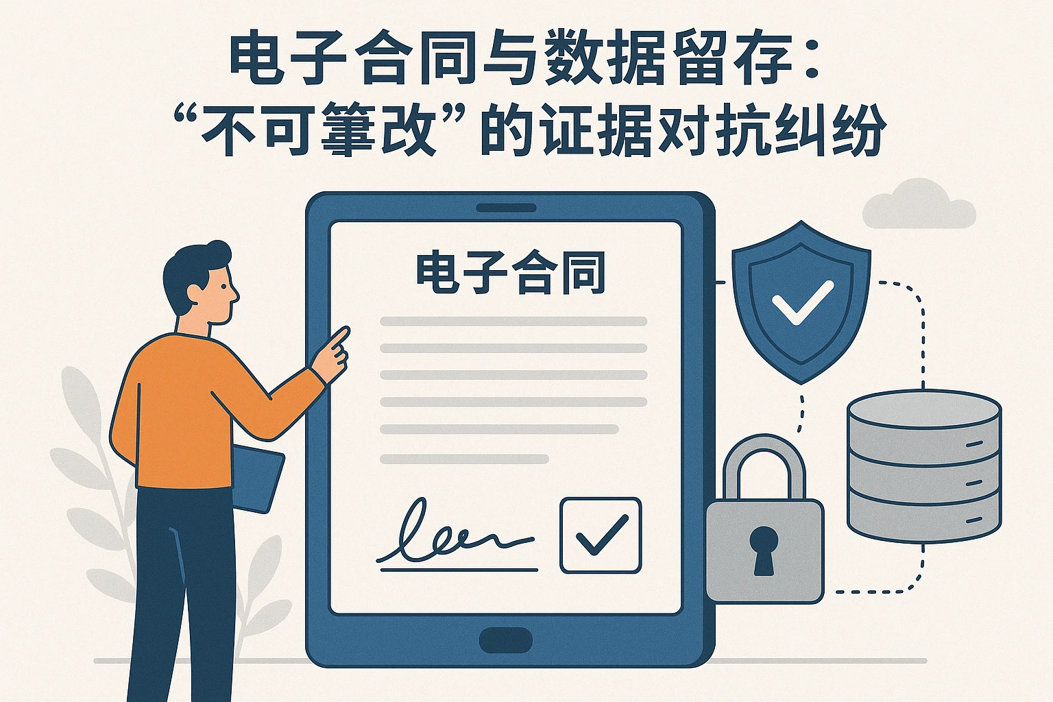 2. 电子合同与数据留存：用“不可篡改”的证据对抗纠纷