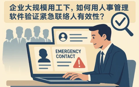 企业大规模用工下，如何用人事管理软件验证紧急联络人有效性？