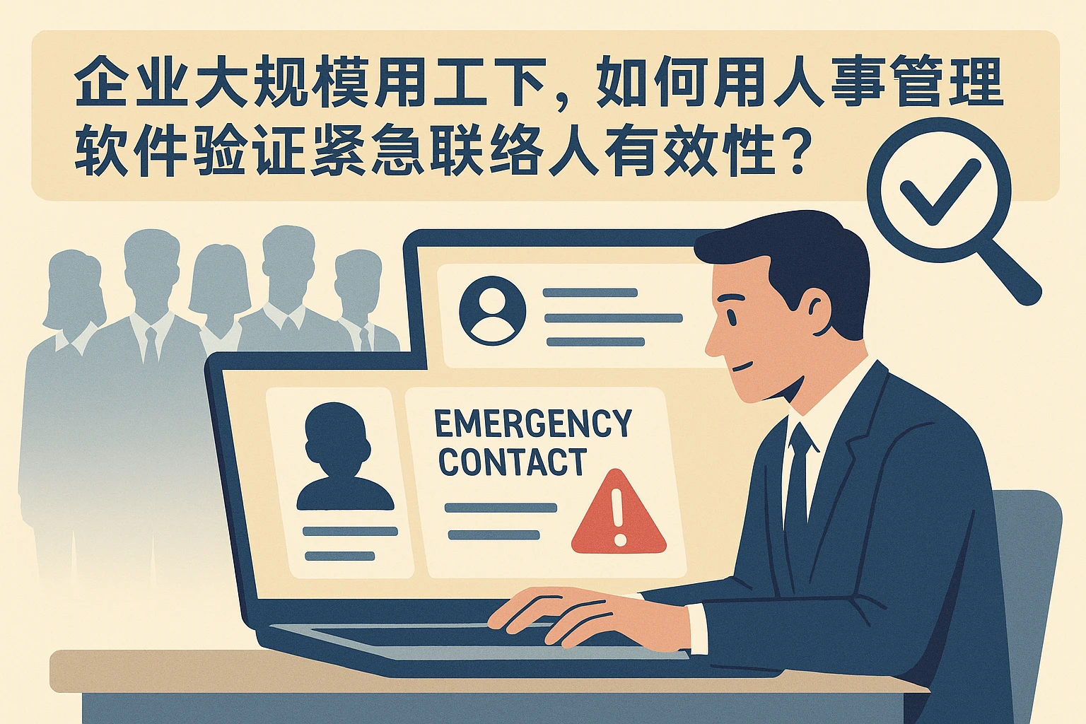 企业大规模用工下，如何用人事管理软件验证紧急联络人有效性？