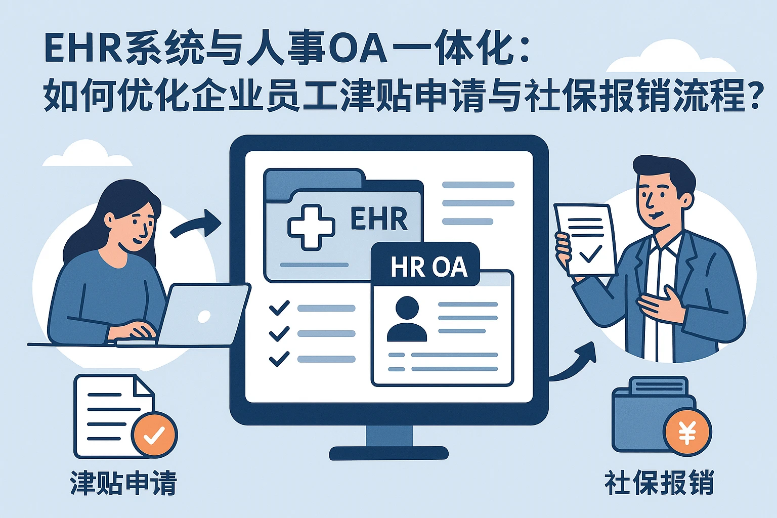 EHR系统与人事OA一体化：如何优化企业员工津贴申请与社保报销流程？