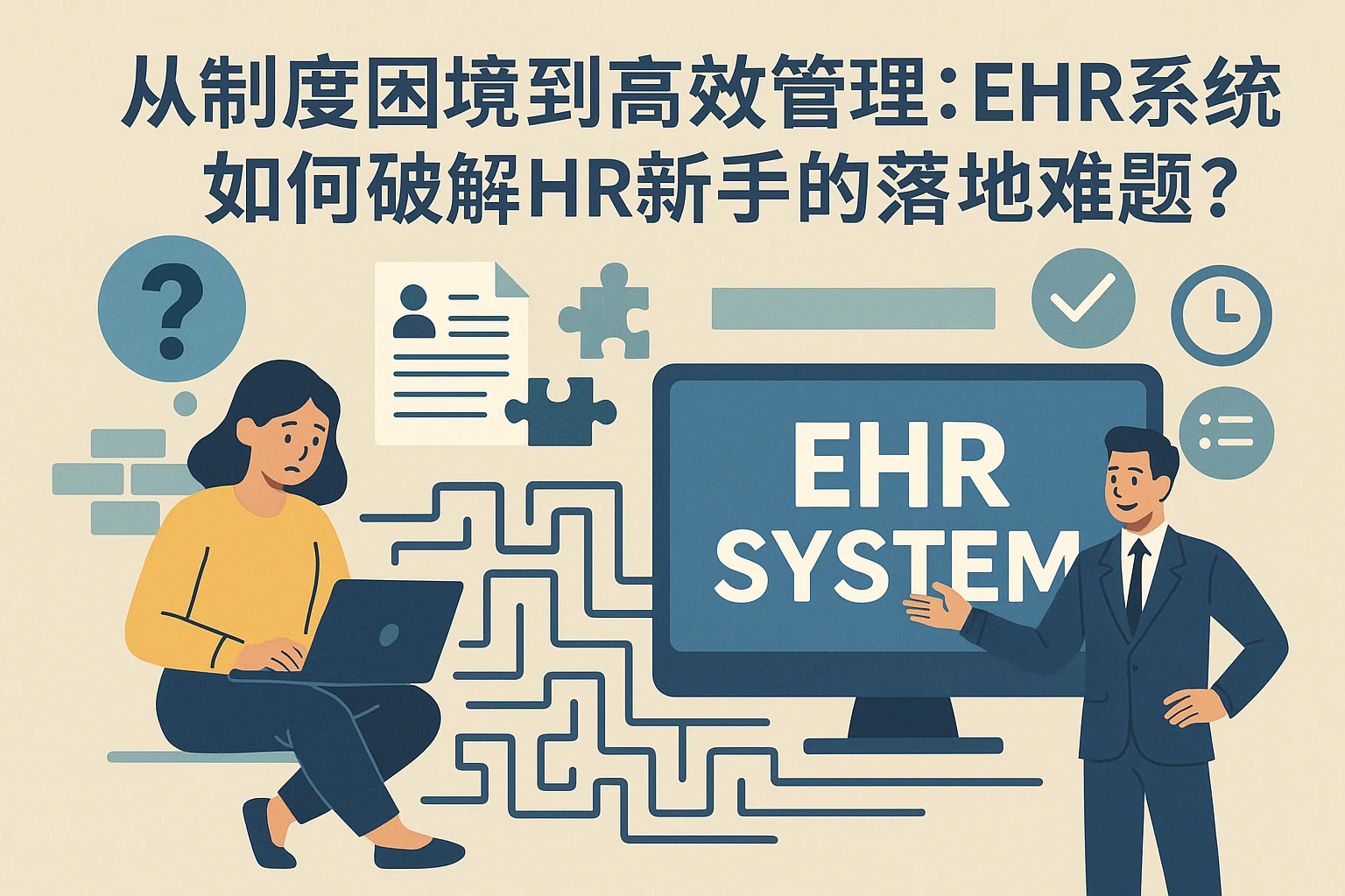 从制度困境到高效管理：EHR系统如何破解HR新手的落地难题？