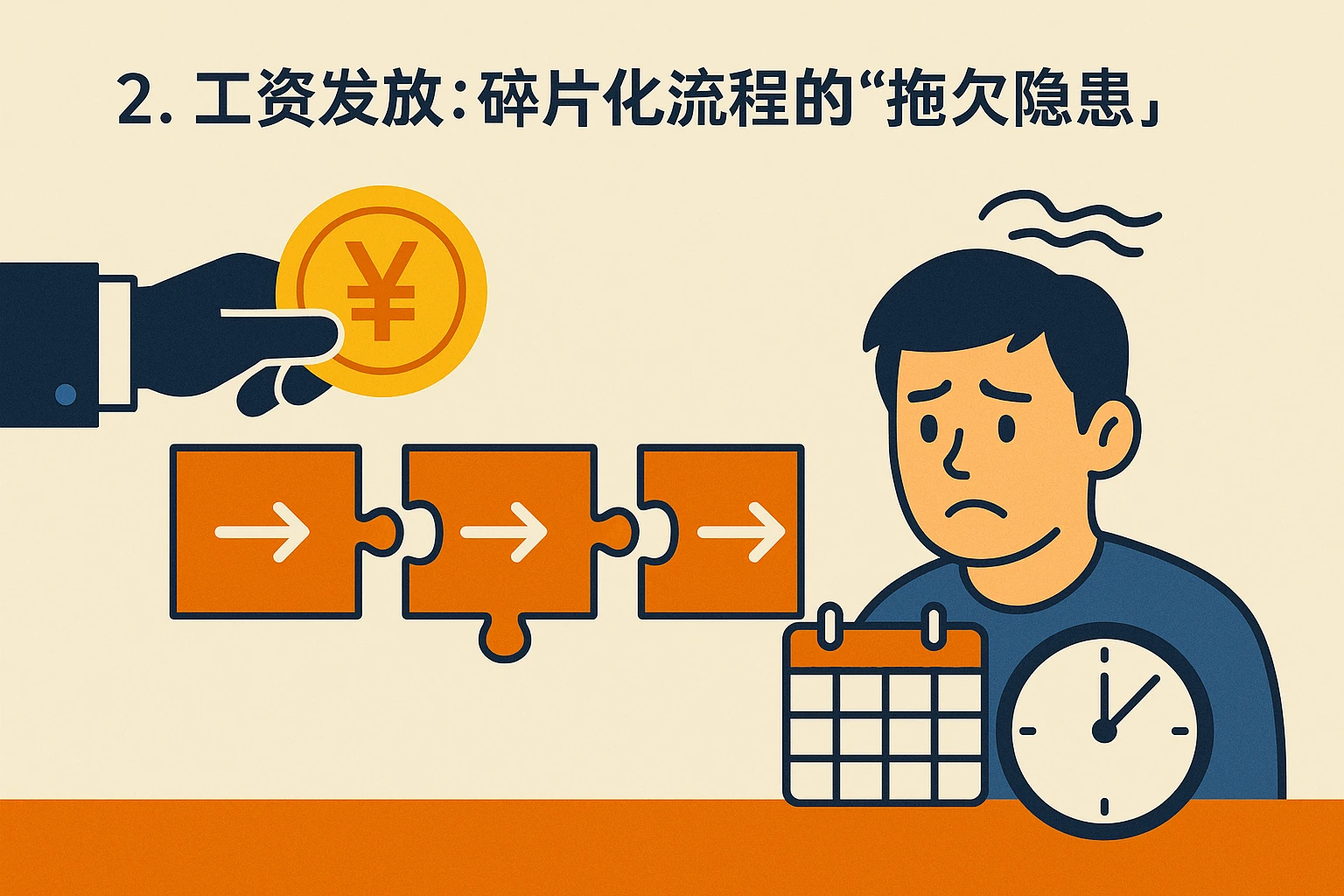 2. 工资发放：碎片化流程的“拖欠隐患”