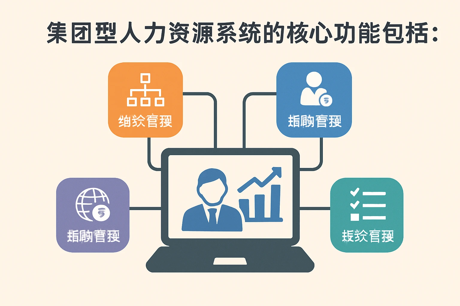 集团型人力资源系统的核心功能包括：