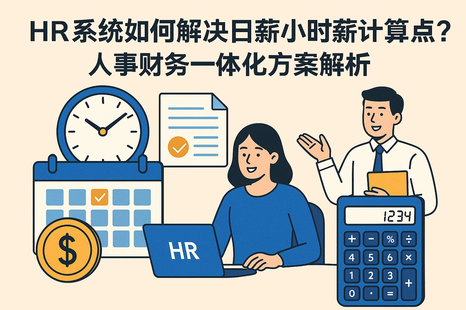 HR系统如何解决日薪小时薪计算痛点？人事财务一体化方案解析