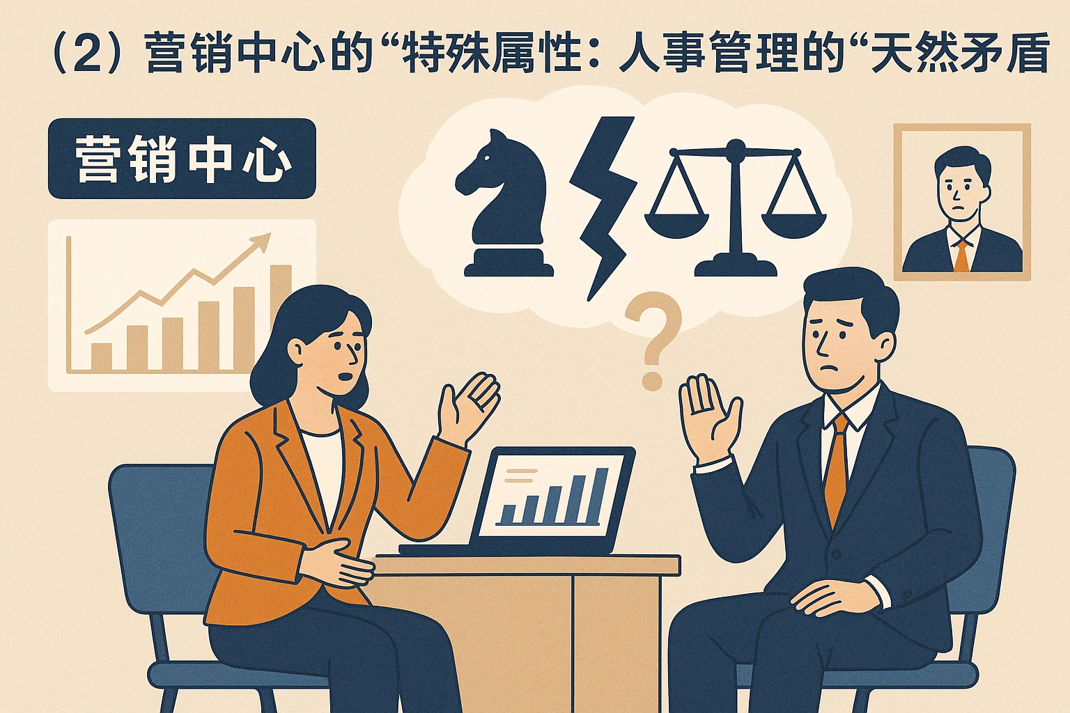 （2）营销中心的“特殊属性”：人事管理的“天然矛盾”