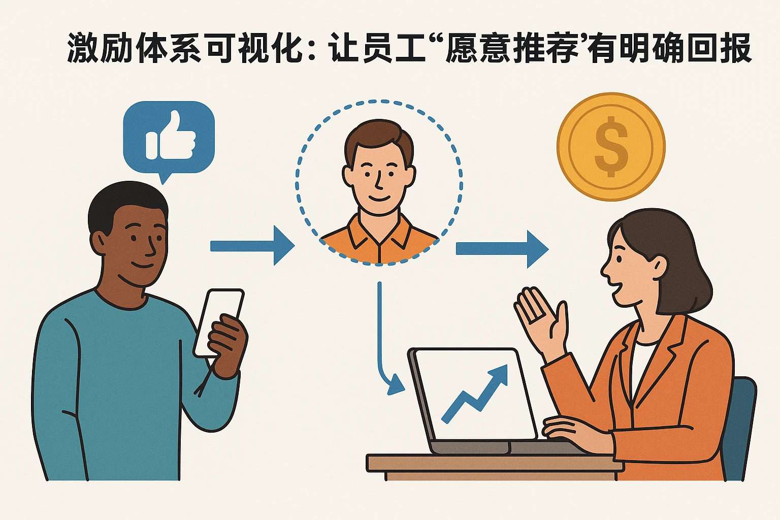 2. 激励体系可视化：让员工“愿意推荐”有明确回报