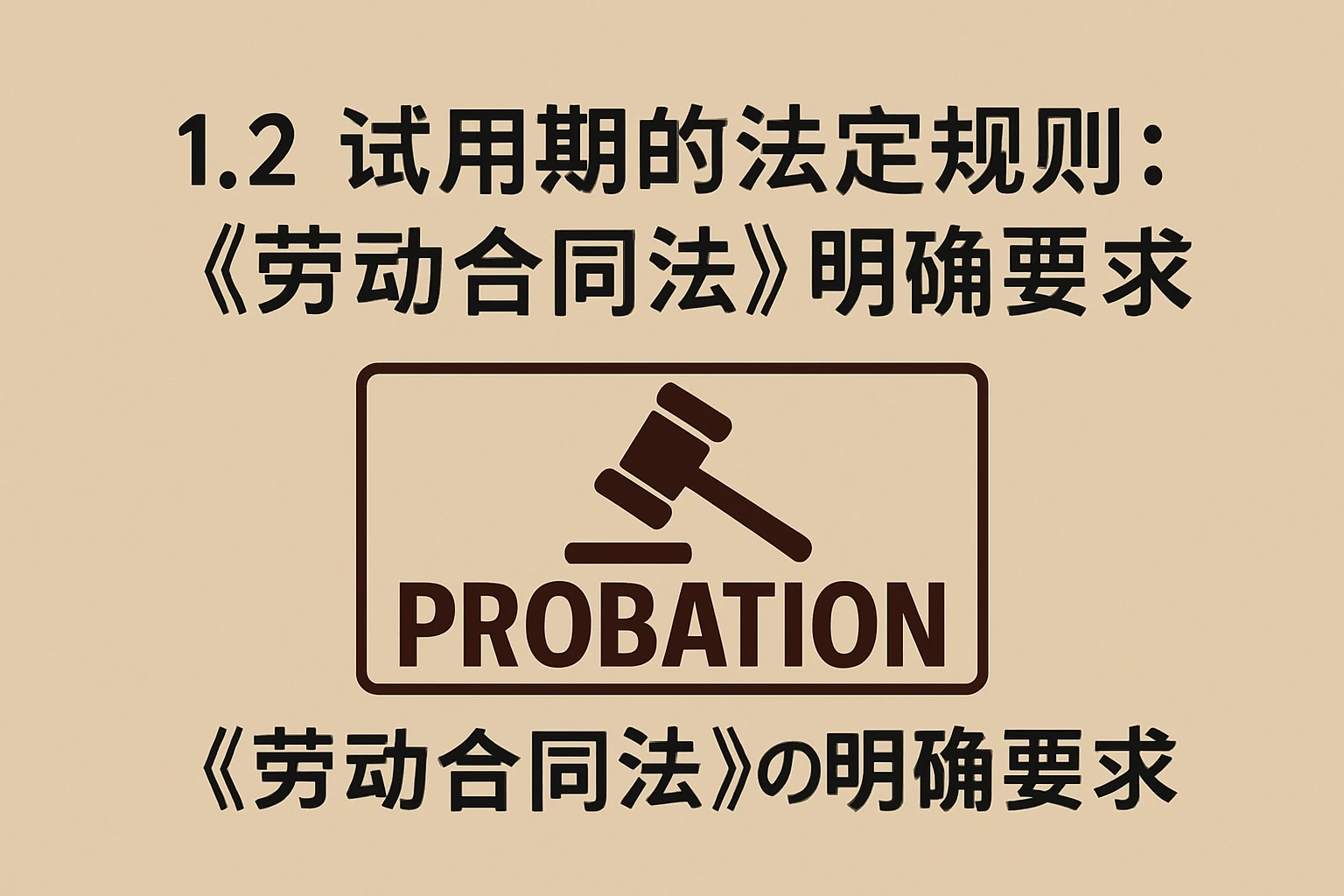 1.2 试用期的法定规则：《劳动合同法》的明确要求