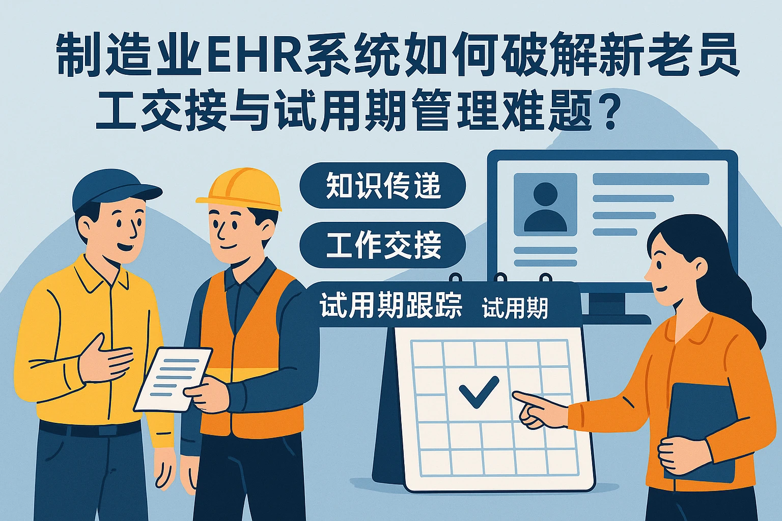 制造业ehr系统如何破解新老员工交接与试用期管理难题？