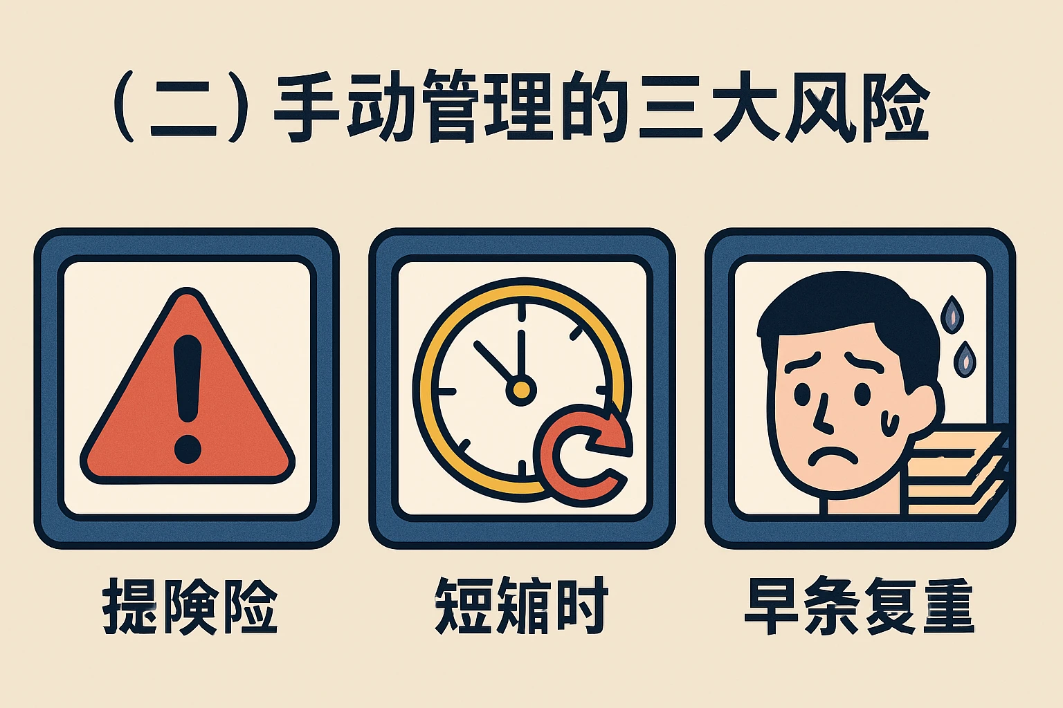 （二）手动管理的三大风险
