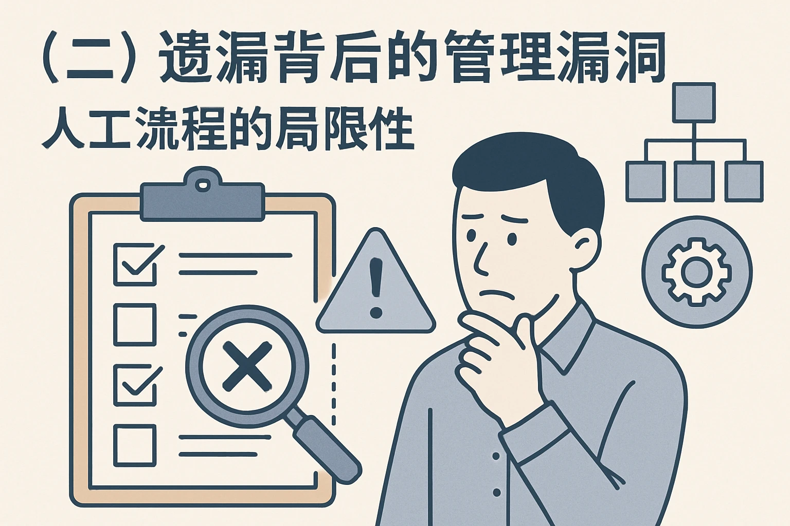 （二）遗漏背后的管理漏洞：人工流程的局限性