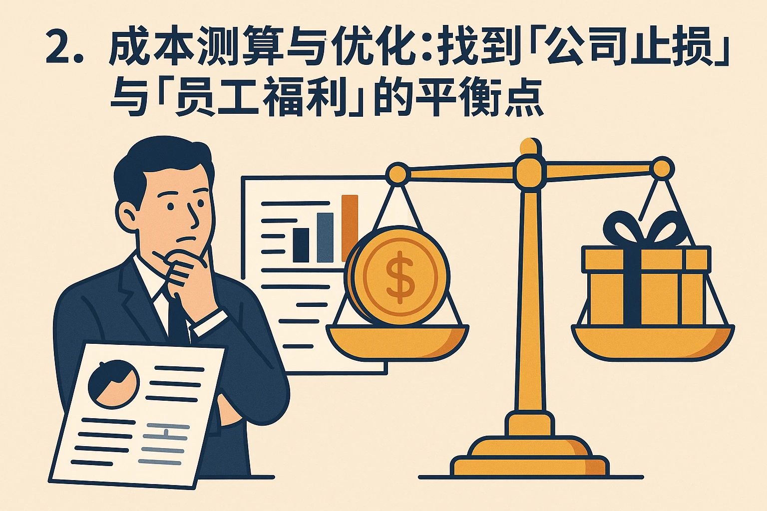 2. 成本测算与优化：找到“公司止损”与“员工福利”的平衡点