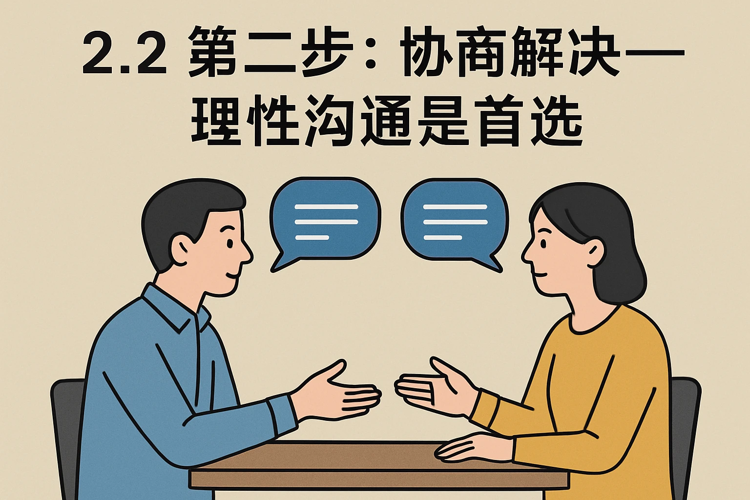 2.2 第二步：协商解决——理性沟通是首选