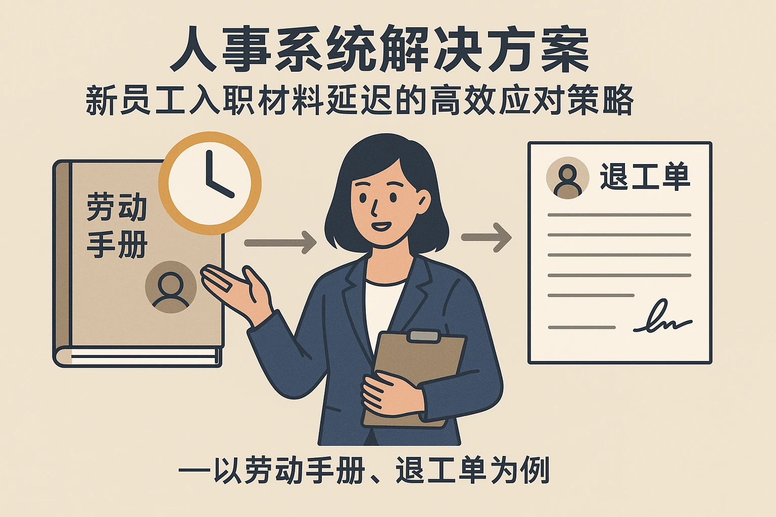 人事系统解决方案：新员工入职材料延迟的高效应对策略——以劳动手册、退工单为例