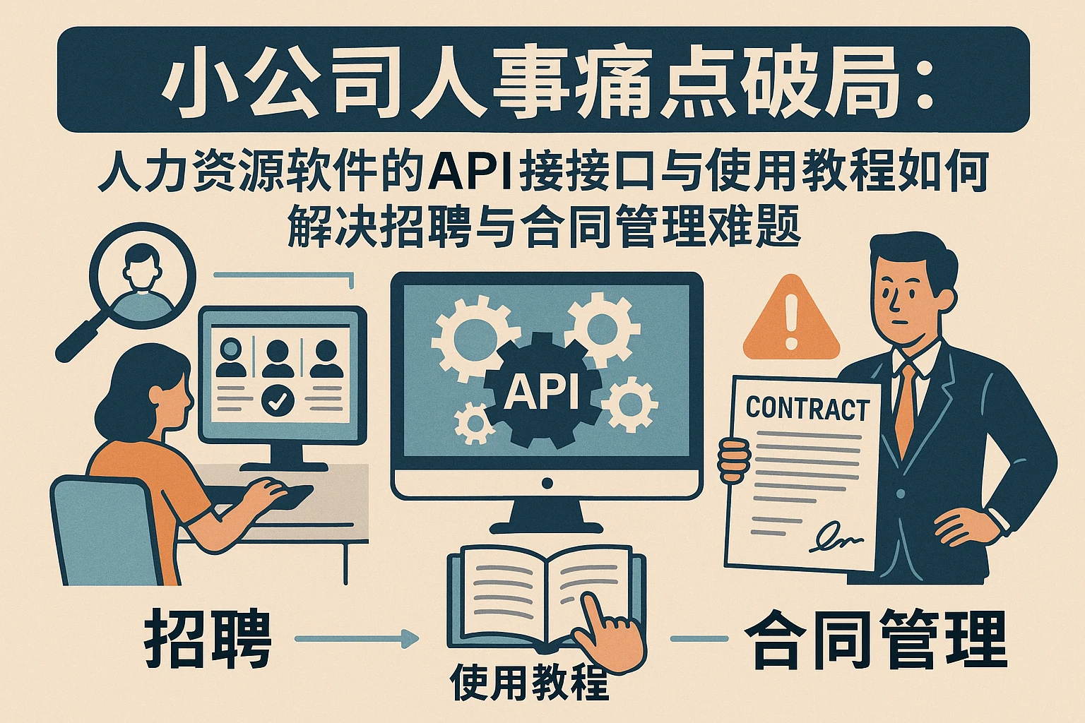 小公司人事痛点破局:人力资源软件的API接口与使用教程如何解决招聘与合同管理难题?