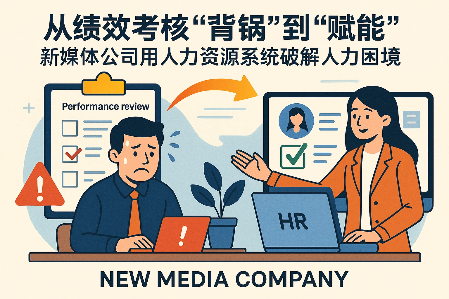 从绩效考核“背锅”到“赋能”：新媒体公司用人力资源系统破解人力困境