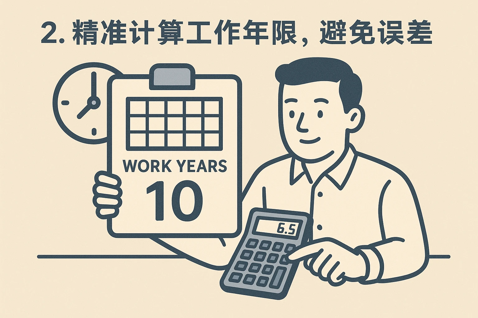 2. 精准计算工作年限，避免误差