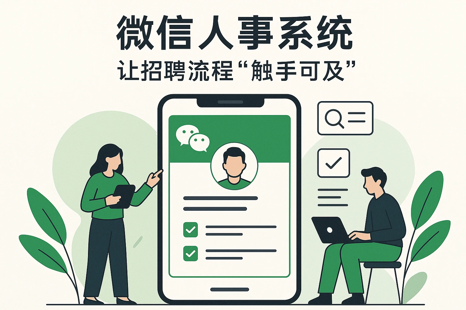 2. 微信人事系统：让招聘流程“触手可及”