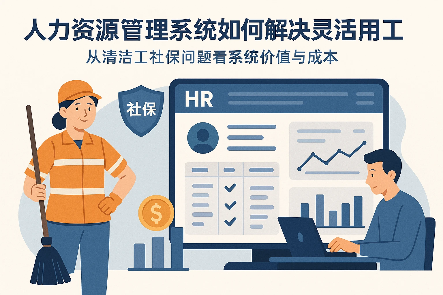 人力资源管理系统如何解决灵活用工痛点？从清洁工社保问题看系统价值与成本