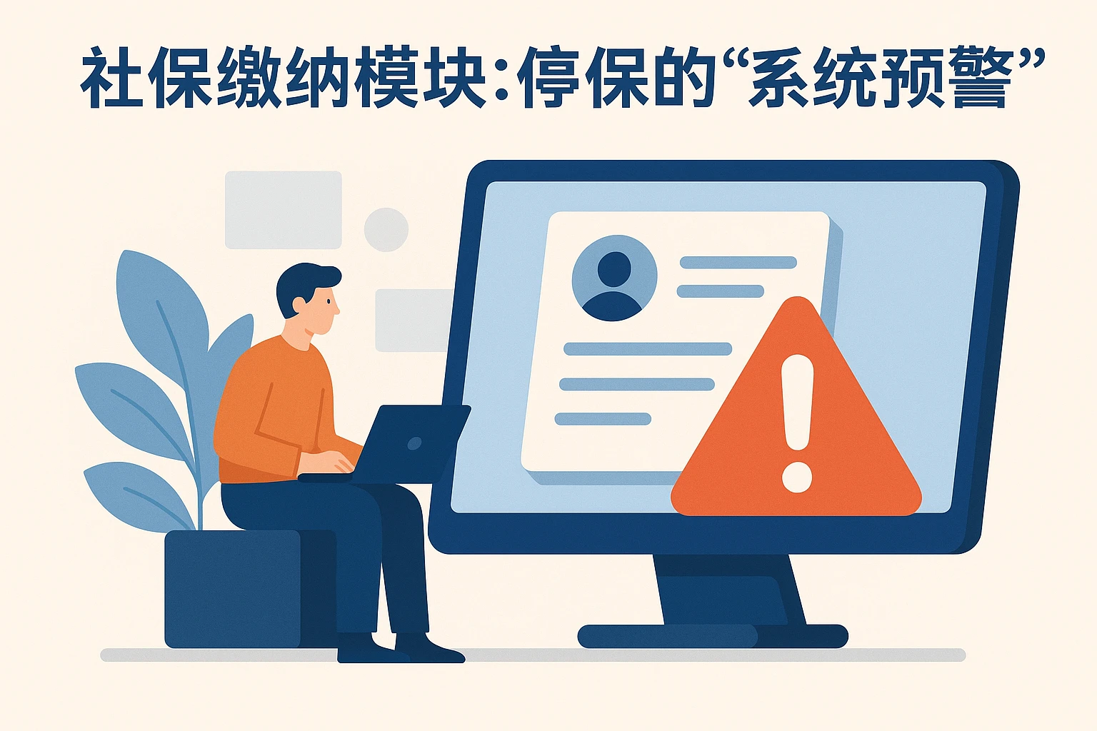 2. 社保缴纳模块：停保的“系统预警”