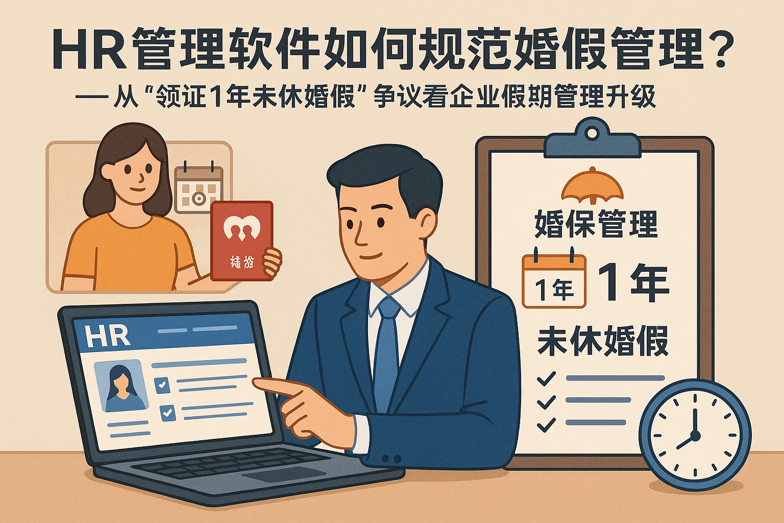 HR管理软件如何规范婚假管理？——从“领证1年未休婚假”争议看企业假期管理升级