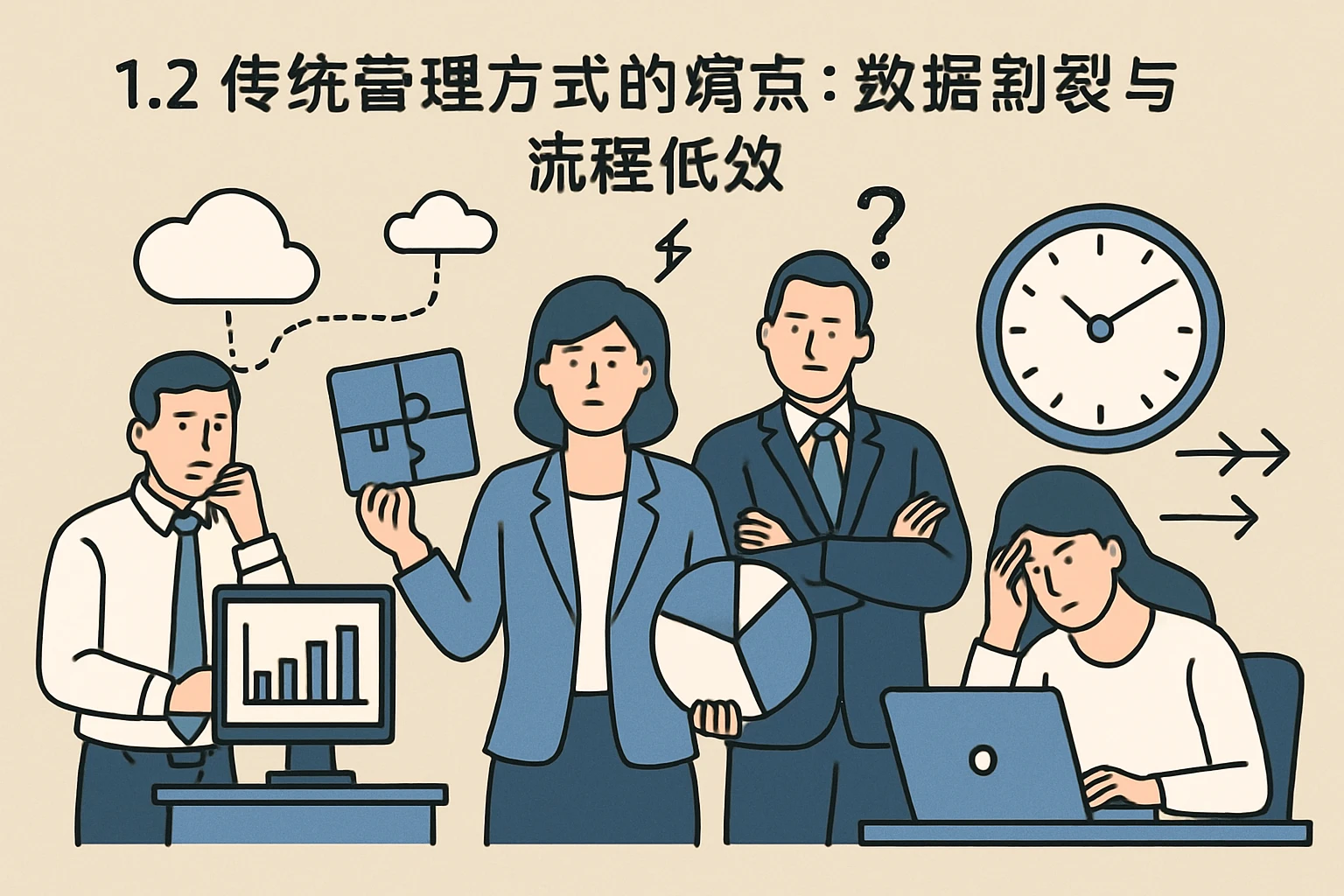 1.2 传统管理方式的痛点：数据割裂与流程低效