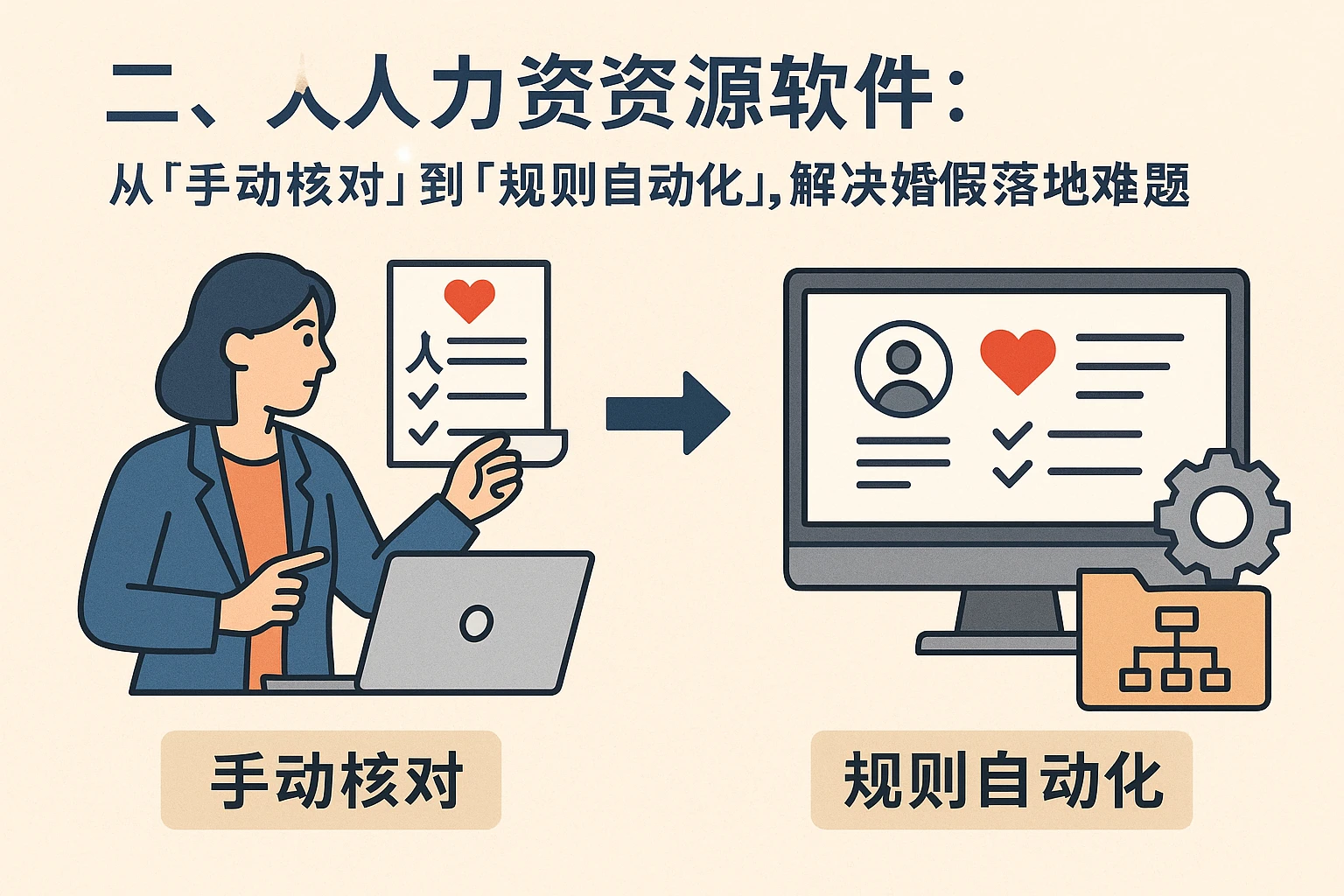 二、人力资源软件：从“手动核对”到“规则自动化”，解决婚假落地难题