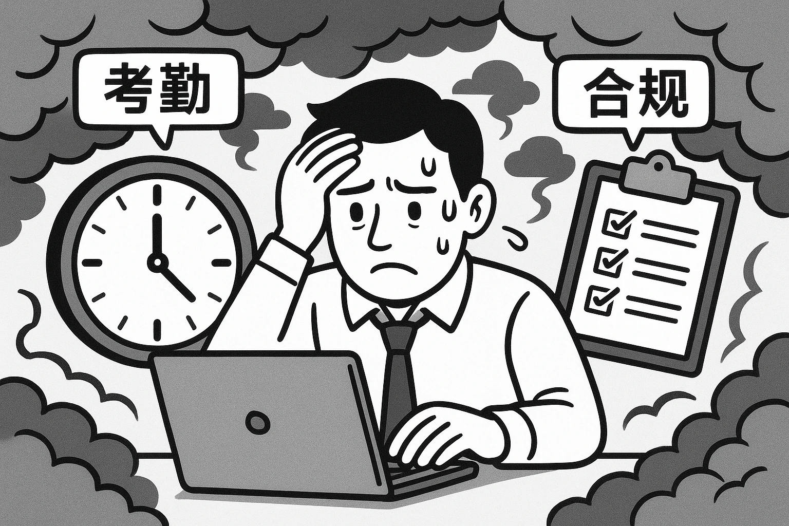 2. 考勤与合规的双重压力