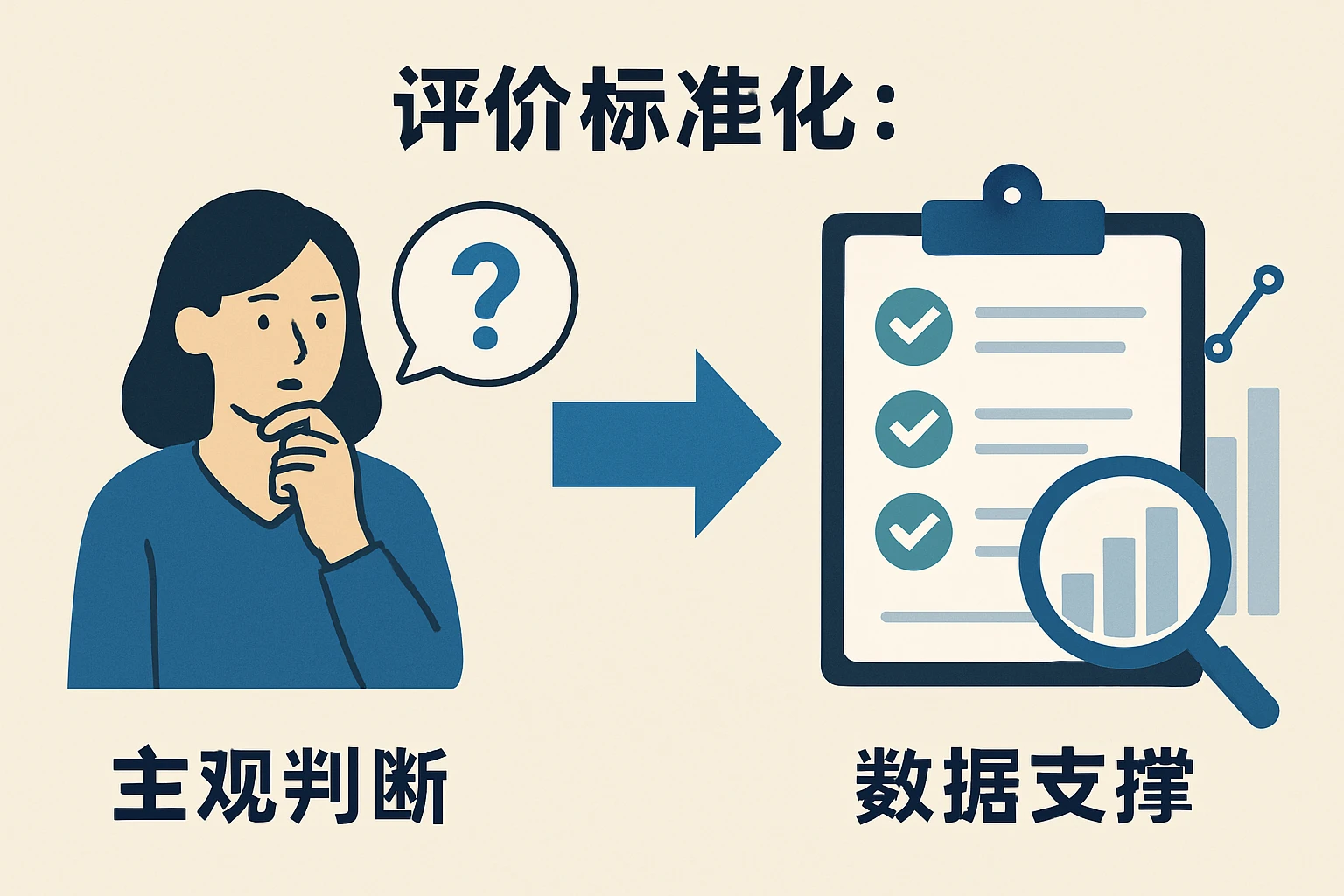2. 评价标准化：从“主观判断”到“数据支撑”