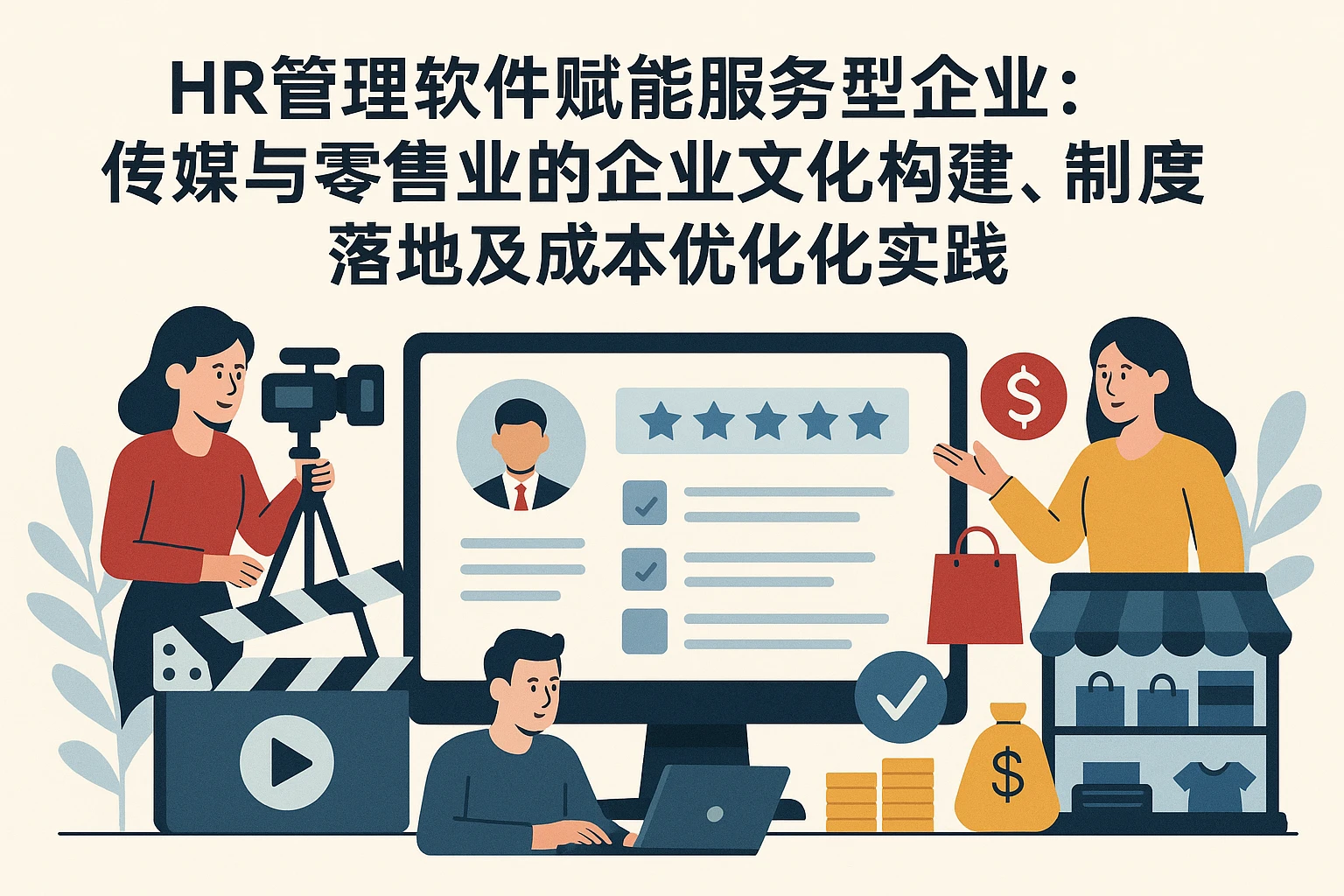 HR管理软件赋能服务型企业：传媒与零售业的企业文化构建、制度落地及成本优化实践
