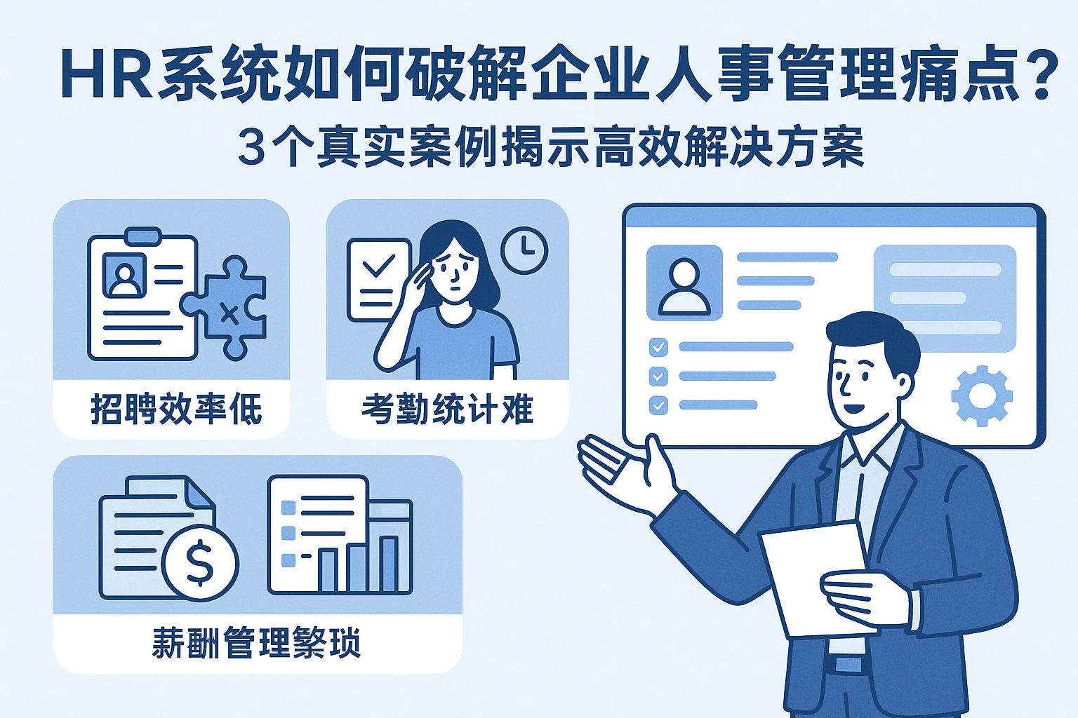 HR系统如何破解企业人事管理痛点？3个真实案例揭示高效解决方案