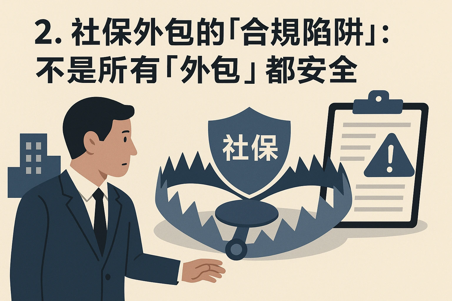 2. 社保外包的「合规陷阱」：不是所有「外包」都安全