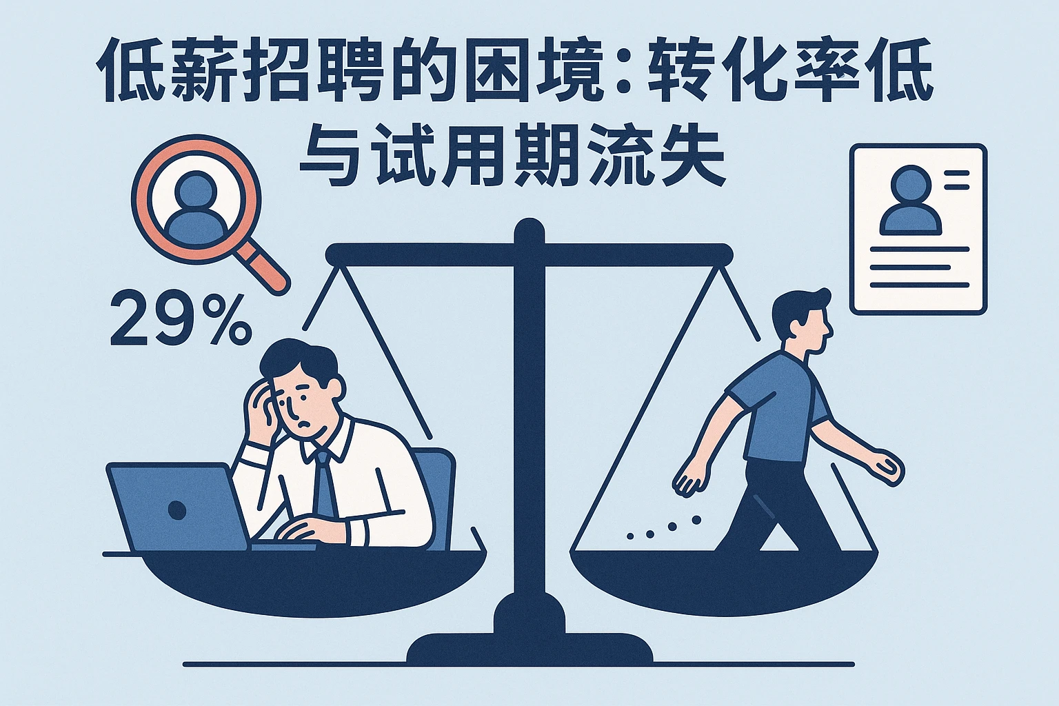 2. 低薪招聘的困境：转化率低与试用期流失